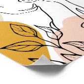 Womans laten zien hoe modern kunst afdrukken, Abst Poster (Hoek)