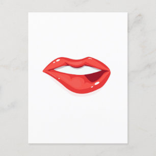 Womans Lips Briefkaart