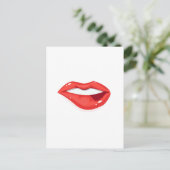 Womans Lips Briefkaart (Staand voorkant)