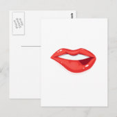 Womans Lips Briefkaart (Voorkant / Achterkant)
