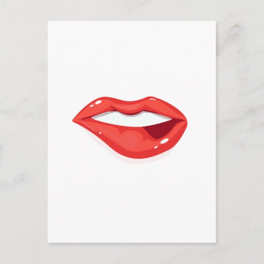 Womans Lips Briefkaart (Voorkant)