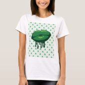 Woman's Lips St. Patrick's Day Design-66677 T-shirt (Voorkant)