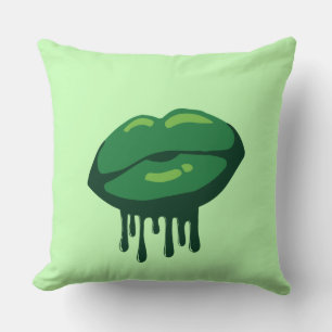 Woman's Lips - St. Patrick's Day Design Kussen