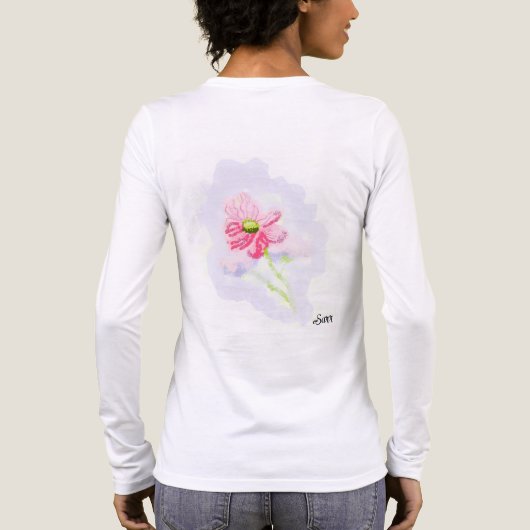 Woman's Long Sleeve T-Shirts : Iris Flower (Achterkant)