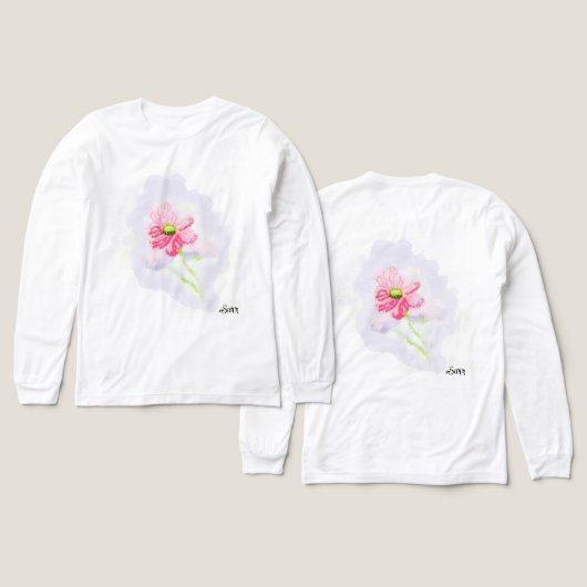 Woman's Long Sleeve T-Shirts : Iris Flower (Design voorkant /achterkant)