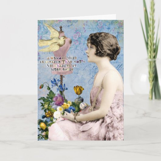 Woman's Mind citeert digitale kunst Kaart (Voorkant)