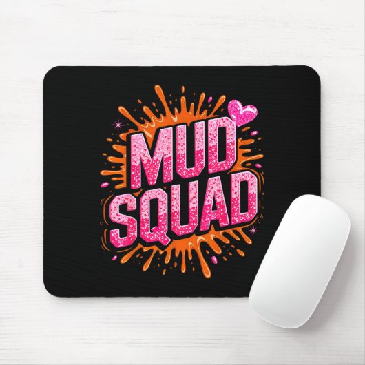 Womans Muddy Mud Run Squad Mudding Running Girls T Muismat (Met muis)