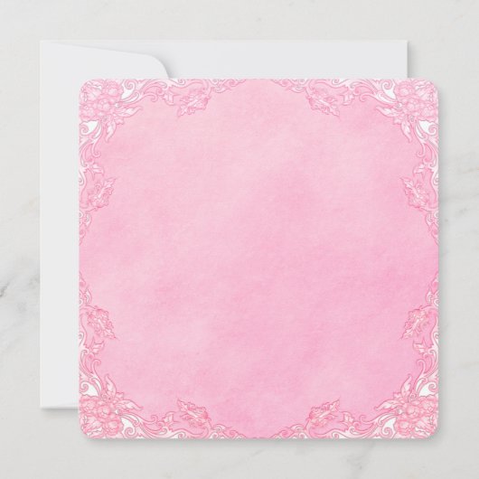 Womans Pink Photo Memorial Service aankondiging (Achterkant)