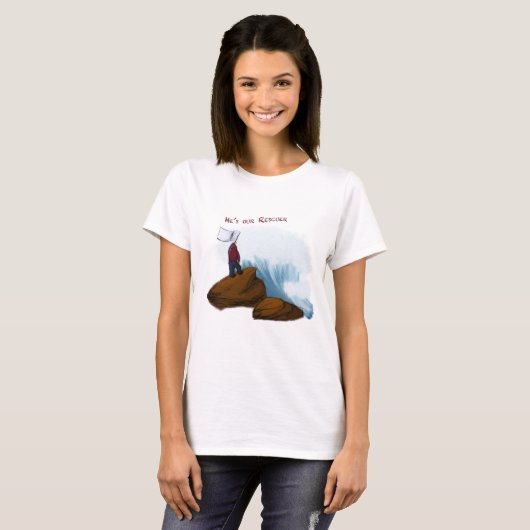 Woman's Rescuer stylized T T-shirt (Voorkant volledig)