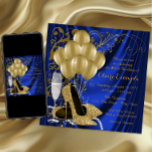 Womans Royal Blauw en Goud Verjaardagsfeestje Luxe Kaart<br><div class="desc">Royal blauw en goud verjaardagsfeestuitnodiging met prachtige gouden glitter hoge hak schoenen, gouden ballonnen, champagne parels en elegante gouden wervelingen op een luxe koninklijke blauwe satijnen achtergrond. Deze elegante blauwe en gouden uitnodiging voor verjaardagsfeestjes wordt eenvoudig aangepast voor uw evenement door eenvoudig uw gegevens toe te voegen in de lettertypestijl...</div>