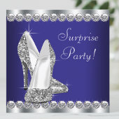Womans Royal Blue Verrassingsfeestje Kaart