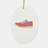 WOMANS RUNNING SHOE KERAMISCH ORNAMENT (Voorkant)