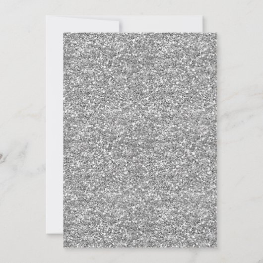 Womans Silver Glitter High Heel Shoe 70th Birthday Kaart (Achterkant)