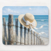 Woman's Summer Straw Hat In Ocean Breeze Muismat (Voorkant)