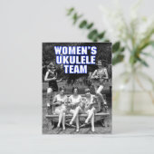 Woman's Uke Team Briefkaart (Staand voorkant)