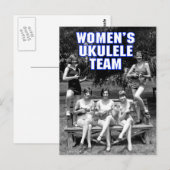 Woman's Uke Team Briefkaart (Voorkant / Achterkant)