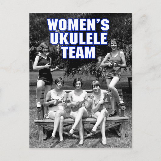 Woman's Uke Team Briefkaart (Voorkant)