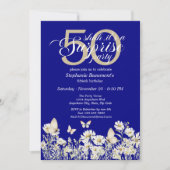 Woman's White Wildflower Verrassing 50ste verjaard Kaart (Voorkant)