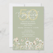 Woman's White Wildflower Verrassing 50ste verjaard Kaart (Voorkant)