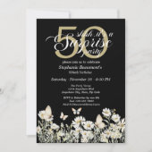 Woman's White Wildflower Verrassing 50ste verjaard Kaart (Voorkant)