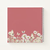 Woman's White Wildflower Verrassing 50ste verjaard Notitieboek (Achterkant)