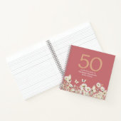 Woman's White Wildflower Verrassing 50ste verjaard Notitieboek (Binnen)