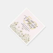 Woman's White Wildflower Verrassing 50ste verjaard Servet (Hoek)