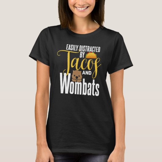 Womba Funny Taco Lover Schattigee Tacos Wombat Lov T-shirt (Voorkant)