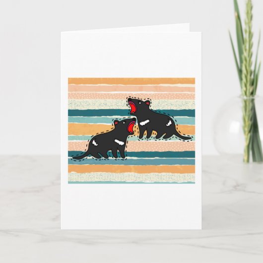 Wombat Australia Cute Animals Kaart (Voorkant)