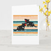 Wombat Australia Cute Animals Kaart (Gele Bloem)