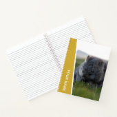 Wombat Australië Knuffig Dier Eet, Goud Notitieboek (Binnen)