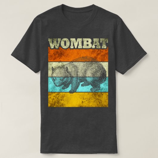 Wombat Australisch dier T-shirt (Design voorkant)