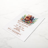 Wombat-Baby shower Folie Uitnodiging (Gedraaid)