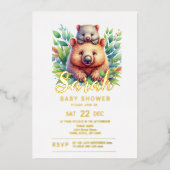 Wombat-Baby shower Folie Uitnodiging (Voorkant)
