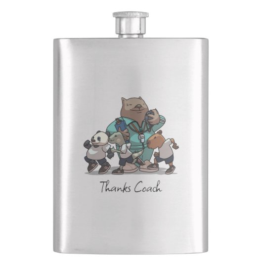 Wombat Bedankt Coach Cadeau Sport Trainer Kunstwer Flacon (Voorkant)