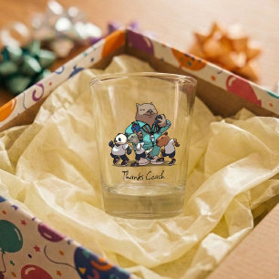 Wombat Bedankt Coach Cadeau Sport Trainer Kunstwer Shot Glas