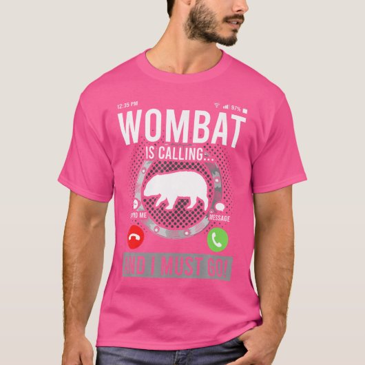 Wombat belt en ik moet gaan t-shirt (Voorkant)