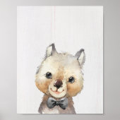 Wombat Bowtie Nursery Art Print (Voorkant)
