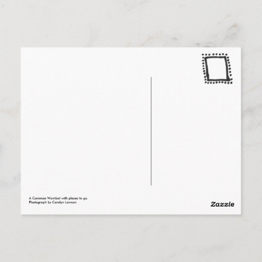 Wombat Briefkaart (Achterkant)