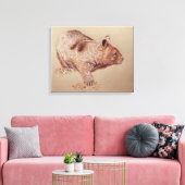 Wombat Canvas Afdruk (Insitu (Woonkamer))