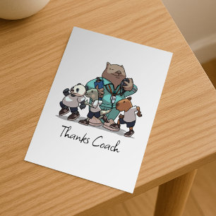 Wombat Cartoon Bedankt Coach Lichamelijke Opvoedin Briefkaart