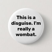 Wombat Costume Button (Voorkant)