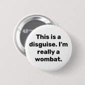 Wombat Costume Button (Voorkant /achterkant)