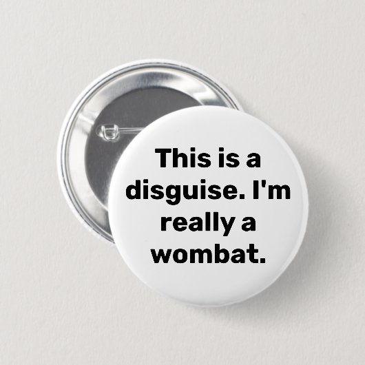 Wombat Costume Button (Voorkant /achterkant)