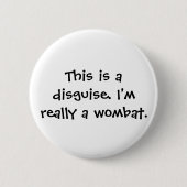 Wombat Costume Ronde Button 5,7 Cm (Voorkant)