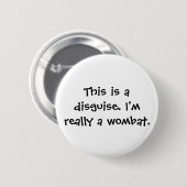 Wombat Costume Ronde Button 5,7 Cm (Voorkant /achterkant)