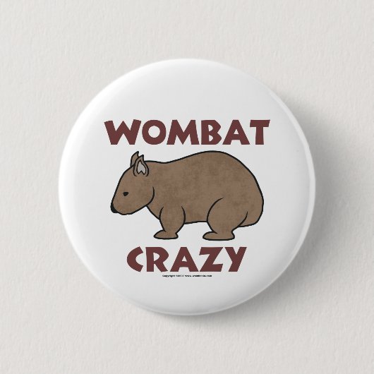 Wombat Crazy III Ronde Button 5,7 Cm (Voorkant)