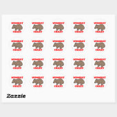 Wombat Crazy Ronde Sticker (Vel)