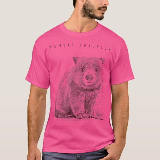 Wombat Cuddly Australia Wombat T-shirt (Voorkant)