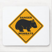 Wombat Danger Road Sign Muismat (Voorkant)